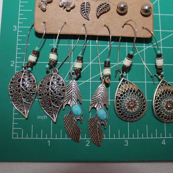The Studs and Three Dangle Pairs of Earrings - Picture 7 of 7